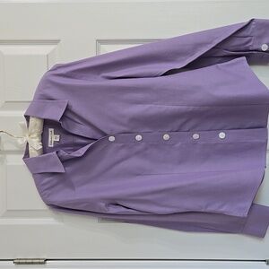 Coldwater Creek Lavender Long Sleeve Shirt. Size Large Like New